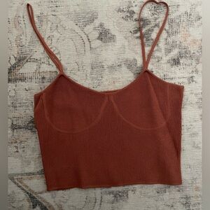 Rust Brown Women's Crop Top